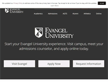 Tablet Screenshot of evangel.edu